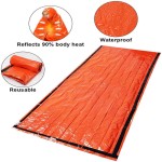 Quick Dry Portable Emergency Survival Sleeping Bag Camping Waterproof Windproof Bivy Sack Outdoor Hiking Mylar Blanket Kit