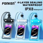 Space-saving Floating Waterproof Phone Case full View Swimming Bag Underwater Snow Rainforest Transparent Dry cover