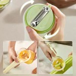 Durable Peeler Storage Box Fruit Vegetable Double-Sided Stainless Steel Multi-Functional Suitable Kitchen