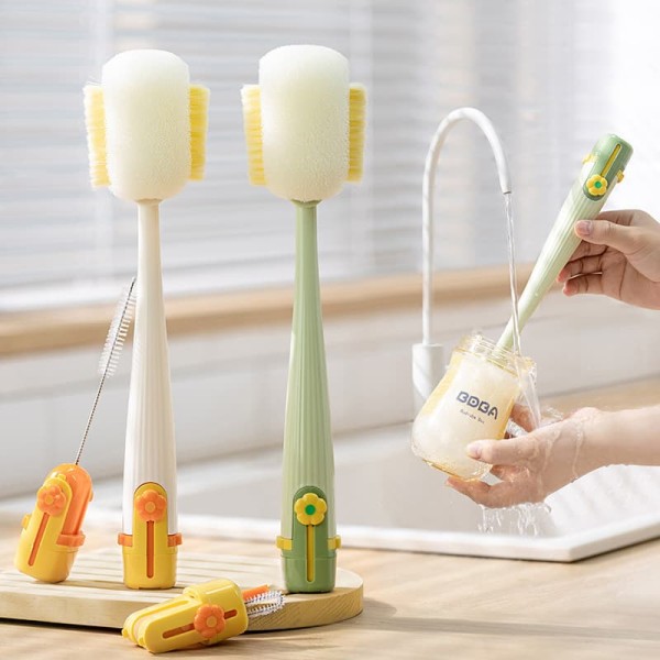 Rust-resistant Multifunctional Cleaning Brush Tiny Bottle Cup Lid Detail Straw Cleaner Tools Household Kitchen