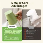 Lightweight 2in1 Oil Spray Bottle 500ml High Borosilicate Glass Cooking Dispensers Olive Sprayer Mister Air Fryer Salad Baking