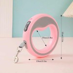 Portable Retractable Dog Lead Heavy-Duty Extendable Leads Strong Nylon Tape Leash One-Handed Brake Lock Tangle-Free Design Small