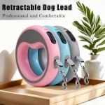 Portable Retractable Dog Lead Heavy-Duty Extendable Leads Strong Nylon Tape Leash One-Handed Brake Lock Tangle-Free Design Small