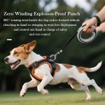 Portable Retractable Dog Lead Heavy-Duty Extendable Leads Strong Nylon Tape Leash One-Handed Brake Lock Tangle-Free Design Small