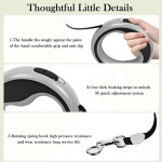 Portable Retractable Dog Lead Heavy-Duty Extendable Leads Strong Nylon Tape Leash One-Handed Brake Lock Tangle-Free Design Small