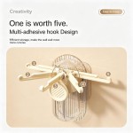 Compact Five-Claw Adhesive Hook Pieces Kitchen Utensils Hanger Wall Hanging Holder Storage Rack Pot Towel Spatula Peeler Cabinet