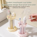 Natural Drainage Design Holder Travel Toiletry Set Mouthwash Cup Toothbrush Station Organizer Toothpaste Storage Bathroom