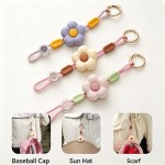 Washable Flower Hat Clip-On Bag Hanging Travel Portable Backpack Glove Anti-Loss Attachment Durable Stylish Multi-Functional Clip