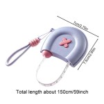 Rust-resistant Flexible Measuring Tape 150cm Accurate Magnetic Tailors Measure Body Ruler Sewing Knitting Clothes Fabric