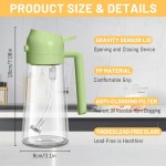 Space-saving Olive Oil Dispenser 15.8oz 470ml 2in1 Sprayer Pourer Salads Frying Grilling Ideal Kitchen Glass Bottle