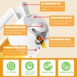 Space-saving Olive Oil Dispenser 15.8oz 470ml 2in1 Sprayer Pourer Salads Frying Grilling Ideal Kitchen Glass Bottle