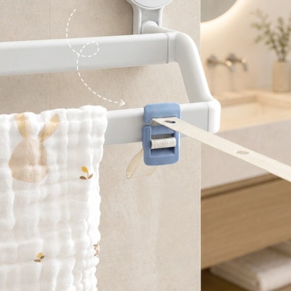 Durable Windproof Outdoor Clothesline Clips Non-Slip Multifunctional Travel Laundry Drying Line Space-saving Adjustable