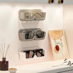 No Tools Required Sunglasses Storage Box Glasses Display Cabinet Wall Mounted Perforated Rack Home Tidying