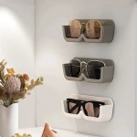 No Tools Required Sunglasses Storage Box Glasses Display Cabinet Wall Mounted Perforated Rack Home Tidying