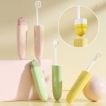Smudge-proof 2-IN-1 Travel Toothbrush Set PortableSoft Bristled Mini Toothpaste Tube Storage Box Deep Cleaning Oral Care Easy Carry