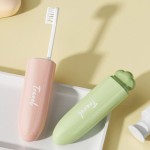 Smudge-proof 2-IN-1 Travel Toothbrush Set PortableSoft Bristled Mini Toothpaste Tube Storage Box Deep Cleaning Oral Care Easy Carry