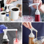360 Degree Rotation 1PCS Fruit Syrup Pressure Head Coffee 750ML Dispenser Pump Black Liquid 10Ml Juice Bottle