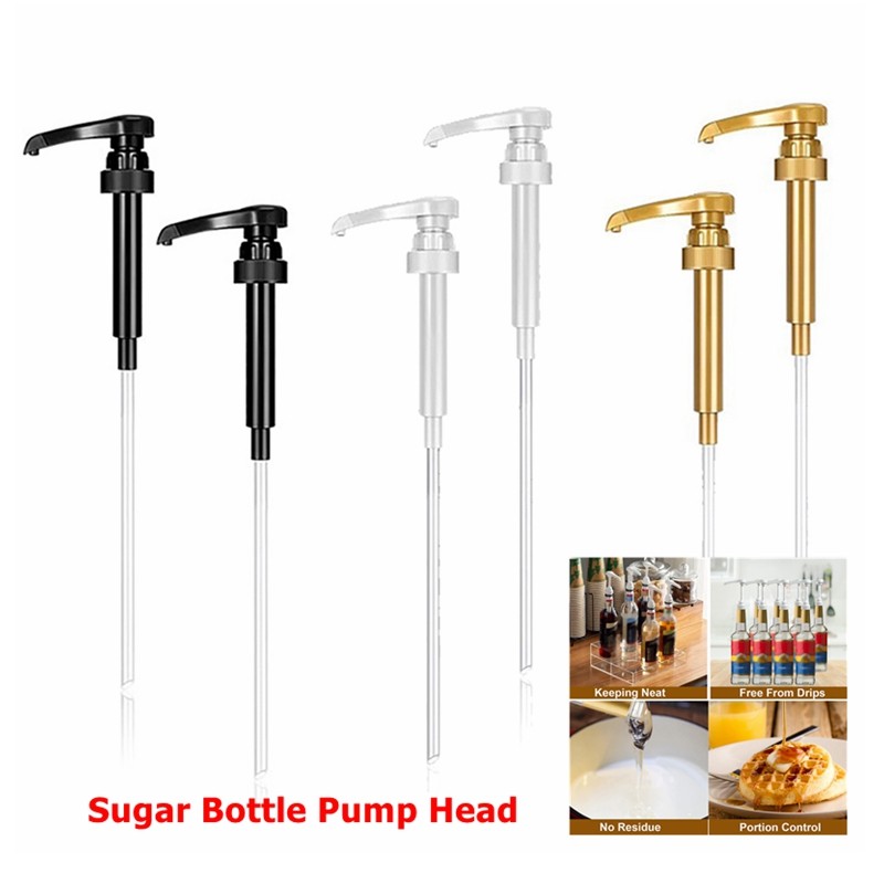 360 Degree Rotation 1PCS Fruit Syrup Pressure Head Coffee 750ML Dispenser Pump Black Liquid 10Ml Juice Bottle