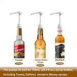 360 Degree Rotation 1PCS Fruit Syrup Pressure Head Coffee 750ML Dispenser Pump Black Liquid 10Ml Juice Bottle