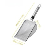 Waterproof Stainless Steel Cat Litter Scoop Durable Easy Clean Ergonomic Handle Rust-Resistant Ideal Quick Waste Removal