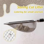 Waterproof Stainless Steel Cat Litter Scoop Durable Easy Clean Ergonomic Handle Rust-Resistant Ideal Quick Waste Removal