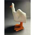 Easy To Clean Creative Middle Finger Duck Cute Resin Statue Decoration small Desktop Ornaments Garden Art Home Office Decorative