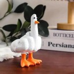 Easy To Clean Creative Middle Finger Duck Cute Resin Statue Decoration small Desktop Ornaments Garden Art Home Office Decorative