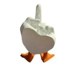 Easy To Clean Creative Middle Finger Duck Cute Resin Statue Decoration small Desktop Ornaments Garden Art Home Office Decorative