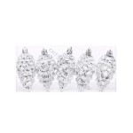 Easy To Use Christmas Tree Pine Cone Hanging Ornament Set Metallic Finish Plastic Pinecone Decoration Wreaths R7UB