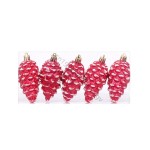 Easy To Use Christmas Tree Pine Cone Hanging Ornament Set Metallic Finish Plastic Pinecone Decoration Wreaths R7UB