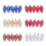 Easy To Use Christmas Tree Pine Cone Hanging Ornament Set Metallic Finish Plastic Pinecone Decoration Wreaths R7UB