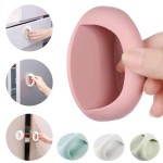 Sleek Multi-purpose Self-adhesive Round Door Handle Auxiliary Knobs Plastic Furniture Wardrobe Pulls Glass Window Refrigerator Pull