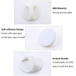 Sleek Multi-purpose Self-adhesive Round Door Handle Auxiliary Knobs Plastic Furniture Wardrobe Pulls Glass Window Refrigerator Pull