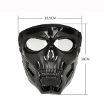 Removable Cycling Colored Goggle Motorcycle Skull Skeleton Mask Windproof Full Face Paintball Game Tactical Protection Helmet