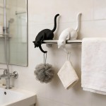 Rechargeable 3D Printed Cat Inverted Hanging Ornament Hook Cat-Shaped Storage Home Decor Key Indoor Idea Pet Lover