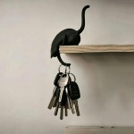 Rechargeable 3D Printed Cat Inverted Hanging Ornament Hook Cat-Shaped Storage Home Decor Key Indoor Idea Pet Lover