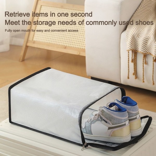 Easy To Install Portable PVC Travel Shoe Bags Zipper Breathable Storage Waterproof Moisture Proof Dust Makeup Laundry Bag