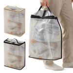 Easy To Install Portable PVC Travel Shoe Bags Zipper Breathable Storage Waterproof Moisture Proof Dust Makeup Laundry Bag