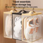 Easy To Install Portable PVC Travel Shoe Bags Zipper Breathable Storage Waterproof Moisture Proof Dust Makeup Laundry Bag