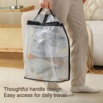 Easy To Install Portable PVC Travel Shoe Bags Zipper Breathable Storage Waterproof Moisture Proof Dust Makeup Laundry Bag