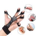 Long Lasting Finger Exerciser Hand Grip Strengthener Adjustable Silicone Forearm Wrist Trainer Fitness Workouts Home Gym