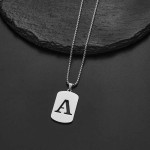 Stackable Delicate Initial Name Letters Charm Pendant Necklace Men Alphabet A-Z Stainless Steel Jewelry Women Collar Hombre