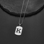 Stackable Delicate Initial Name Letters Charm Pendant Necklace Men Alphabet A-Z Stainless Steel Jewelry Women Collar Hombre
