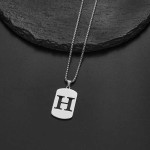Stackable Delicate Initial Name Letters Charm Pendant Necklace Men Alphabet A-Z Stainless Steel Jewelry Women Collar Hombre