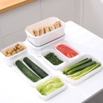 Lightweight Refrigerator Large Capacity White Crisper Box Kitchen Storage Food Container Store Keep Fresh Seal