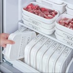 Lightweight Refrigerator Large Capacity White Crisper Box Kitchen Storage Food Container Store Keep Fresh Seal