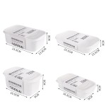 Lightweight Refrigerator Large Capacity White Crisper Box Kitchen Storage Food Container Store Keep Fresh Seal