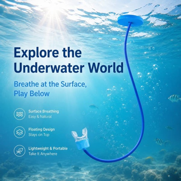 Versatile Full Dry Diving Breathing Tube 1m 2m 4m Long Swimming Respirator Adult Men Women Snorkel Training Scuba Equipment