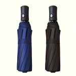 No Tools Required Three-Fold Black Vinyl Super Strong Umbrella UV Protection Solid Color Fresh Style Both Men Women Trendy Instagra