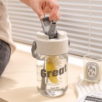 Ergonomic Handle 800ML Ins Student Straw Cup Portable Pretty Tea Coffee Water Mug Summer School Use